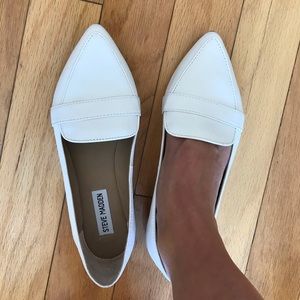 White leather brand-new slip on loafer